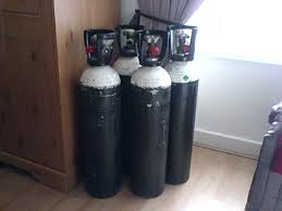 Black oxygen cylinders